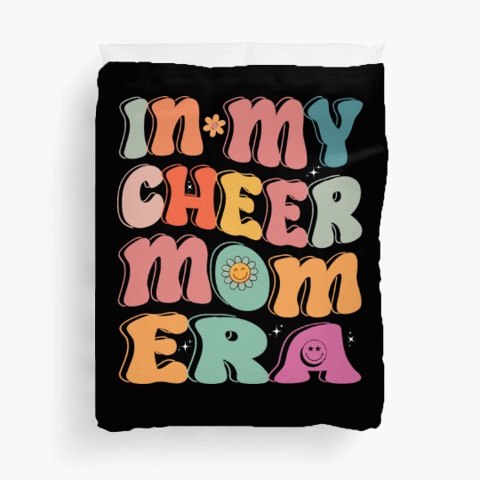 In My Cheer Mom Era Tie Dye Cheerleading Sport Mom Duvet Covers