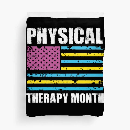 USA Flag PT PTA Physical Therapy Gift Physical Duvet Covers