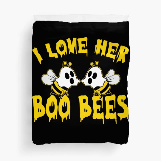 I Love Her Boo Bees Halloween Duvet Covers