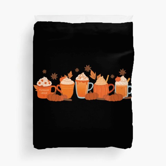 Tis The Season Pumpkin Spice Fall Autumn Season Duvet Covers