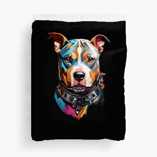 nice colorful dog Duvet Covers