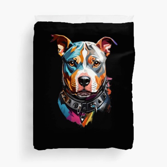nice colorful dog Duvet Covers