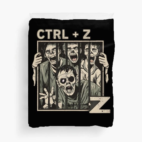 Ctrl z zombies for halloween gift Duvet Covers