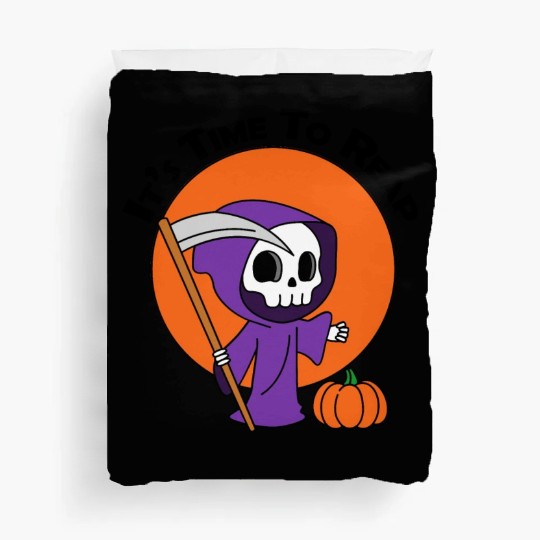 It's Time To Reap Halloween Spooky Grim Reaper Duvet Covers