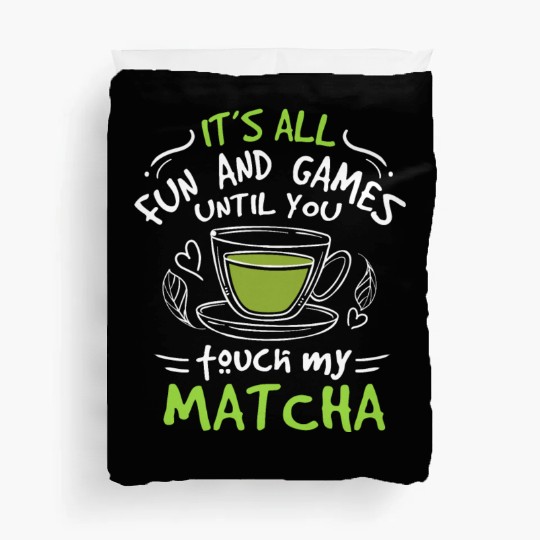 Green Tea Lover Japanese Matcha Latte Drink Matcha Duvet Covers