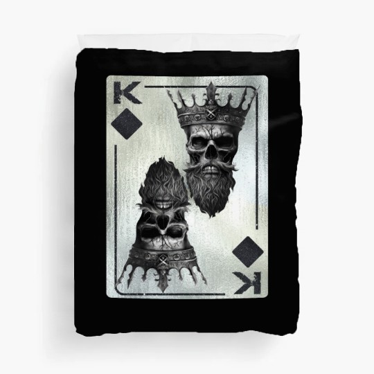 Diamont King Gothic Halloween Fan Card Game Duvet Covers