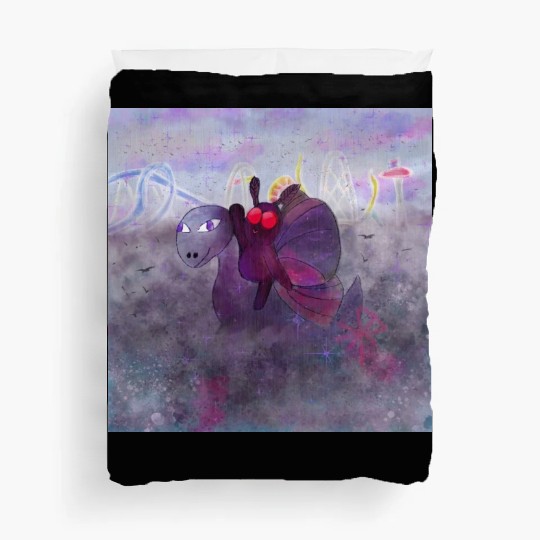 Mothman and Bessie the Lake Erie Monster's Vacay Duvet Covers