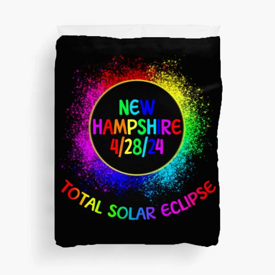 Total Solar Eclipse New Hampshire 4/28/24 Kids Duvet Covers