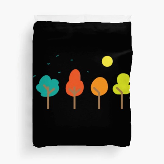 Comic Trees Nature Forests Leaves Environment Duvet Covers