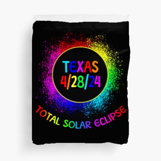 Total Solar Eclipse Texas 4/28/24 Kids Eclipse Duvet Covers