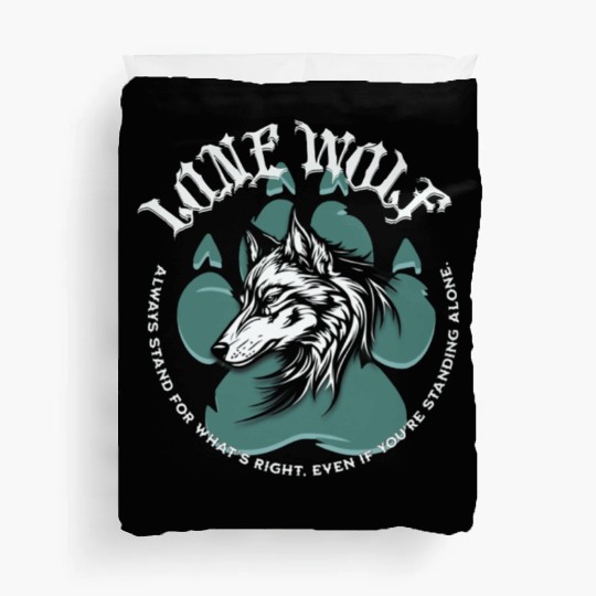 Lone Wolf Inspirational Leader Truther Quote Duvet Covers