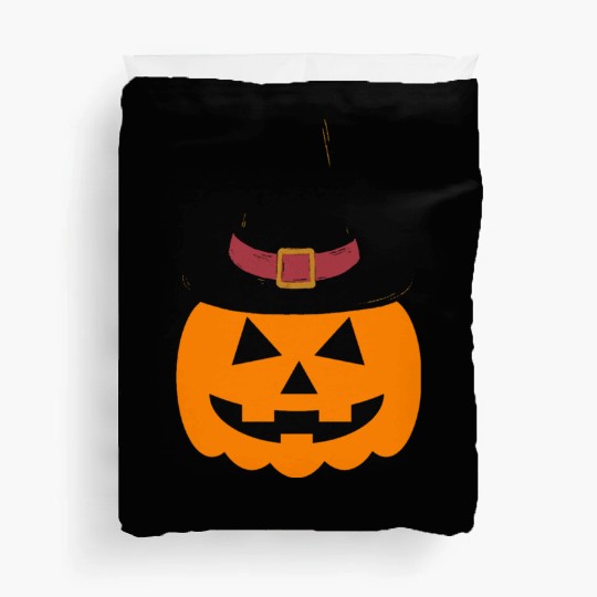 Pumpkin with hat Duvet Covers - Funny Halloween