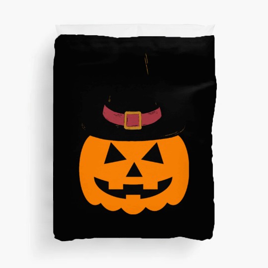Pumpkin with hat Duvet Covers - Funny Halloween