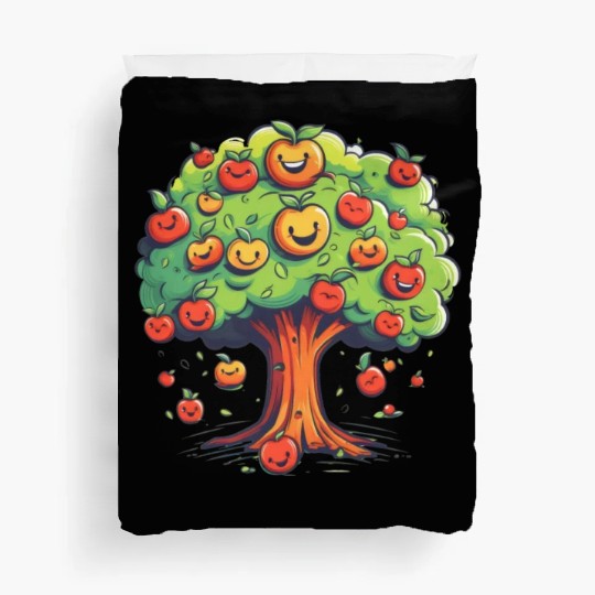 Apples Tree Fruit Orchard Apple Picking Cute Duvet Covers