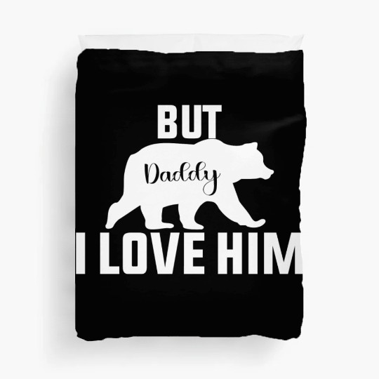 But Daddy I Love Him Retro Groovy Wavy Style Funny Duvet Covers
