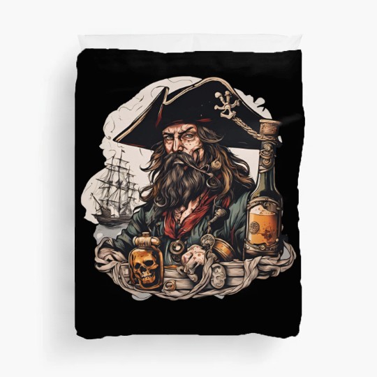 Drunk Pirate / Ahoi / Anchor / Rum / Ship / Boat Duvet Covers