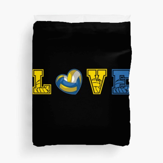 Heart Volleyball I Love Volleyball Duvet Covers