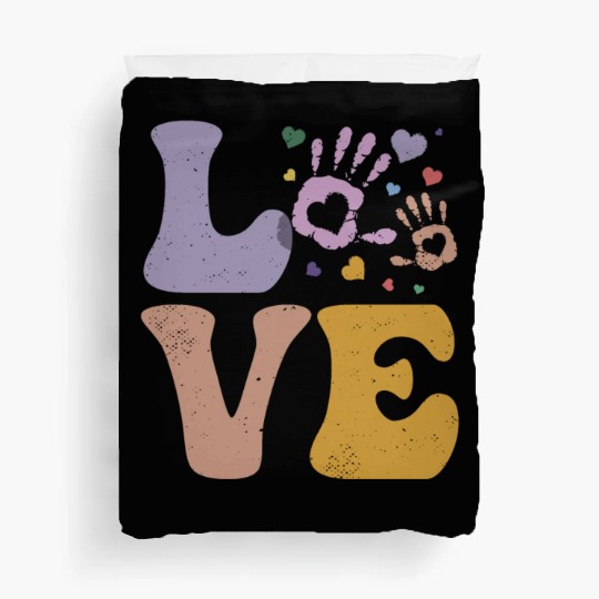 Daycare Teacher Daycare Provider Childcare LOVE Duvet Covers