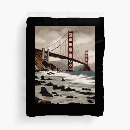 Golden Gate Bridge California Duvet Covers, Golden Gate