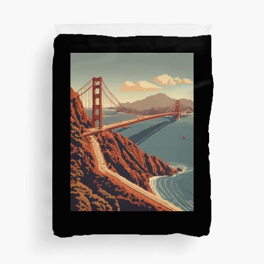 Golden Gate Bridge California Duvet Covers, Golden Gate