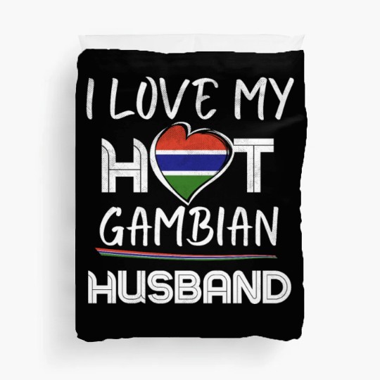 Funny Gambian Husband Proud Wife Duvet Covers