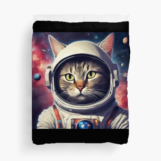 space cat Duvet Covers