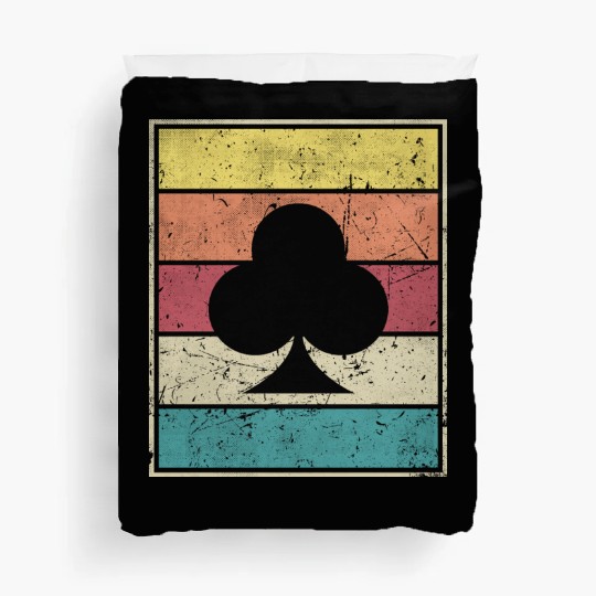 Clubs Playing Card Poker Symbol Duvet Covers