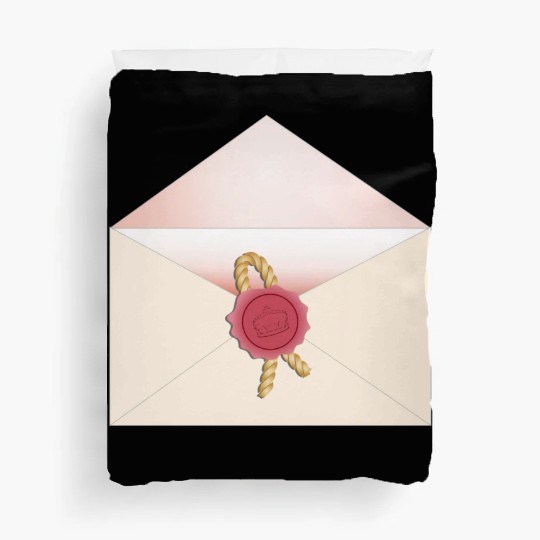 beautiful envelope with an elegant seal Duvet Covers