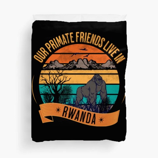 Rwanda Gorilla Our Primate Friends Duvet Covers