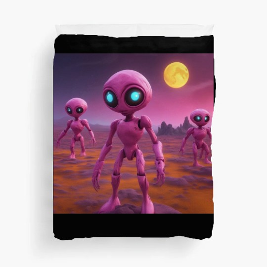 cups, alien, pillows, wall art, magnet, cap, Duvet Covers