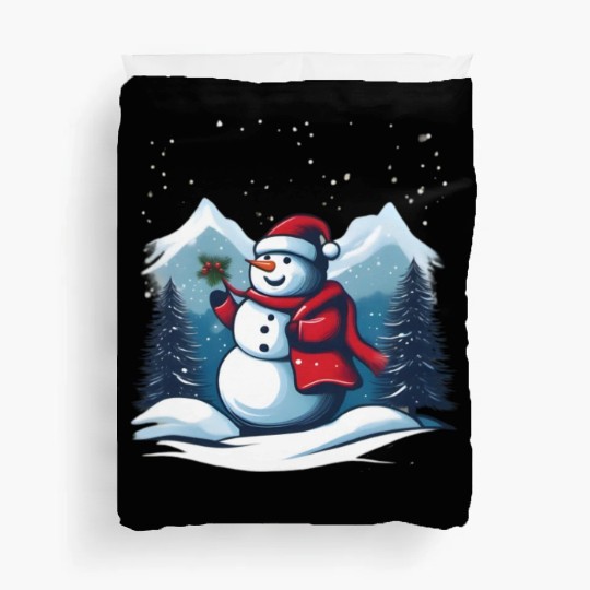 Christmas snowman Duvet Covers