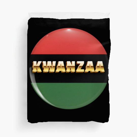 Embracing Kwanzaa: Red, Green, and Black Pride. Duvet Covers
