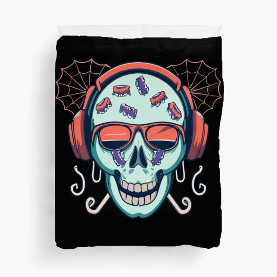 Skull Candy Halloween For Music Duvet Covers