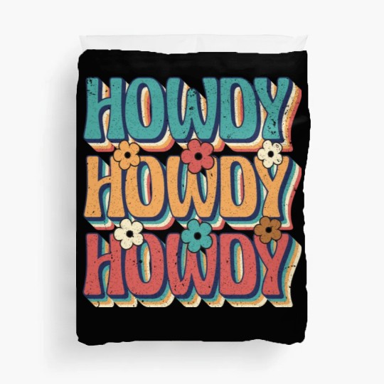 Groovy Howdy Rodeo Western Country Southern Cowgir Duvet Covers