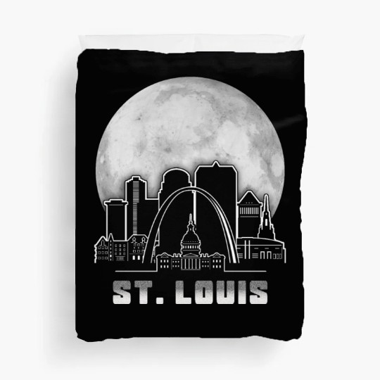 St. Louis Missouri Full Moon Duvet Covers