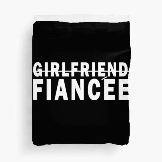 Girlfriend Fiancee Couple Engagement Engaged Duvet Covers