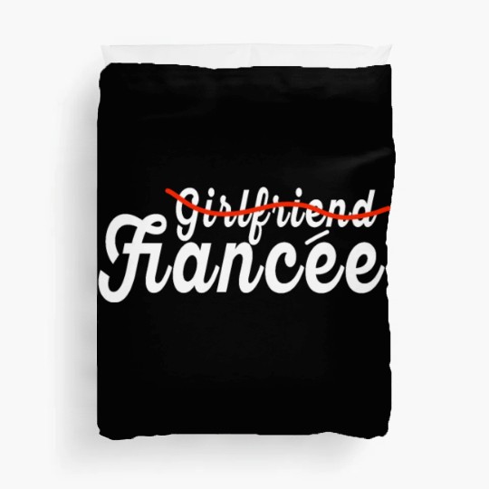 Girlfriend Fiancee Couple Engagement Engaged Duvet Covers