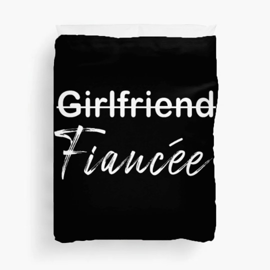 Girlfriend Fiancee Couple Engagement Engaged Duvet Covers