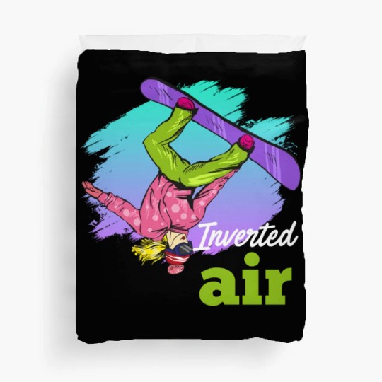 Freestyle Snowboarding Inverted Air Snowboard Duvet Covers
