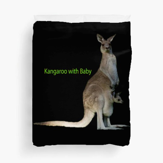 baby with kangaroo Duvet Covers