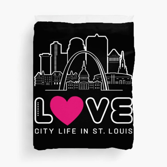 Love City Life in St. Louis Missouri Duvet Covers