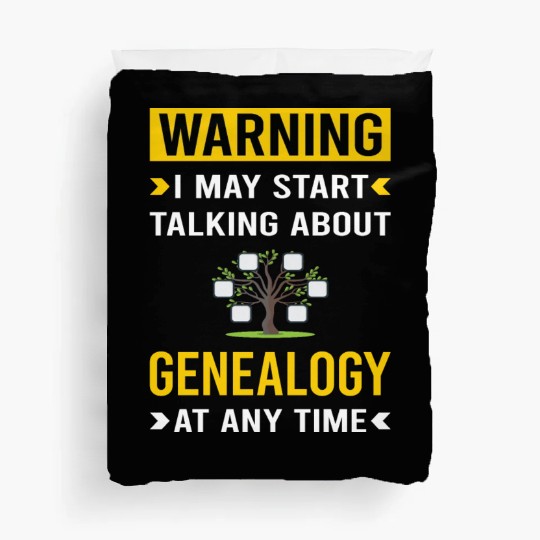 Warning Genealogy Genealogist Duvet Covers