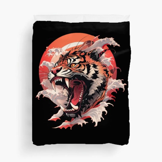Tokyo Asia 80s Japanese Retro Tiger Duvet Covers