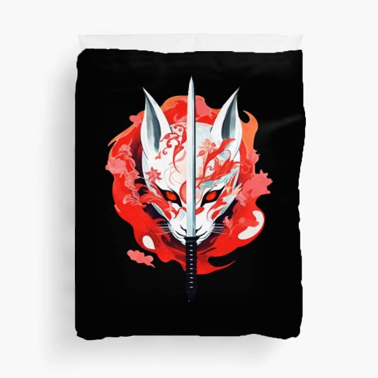 Fox Maske Kitsune Japan Anime Kumiho Samurai Duvet Covers
