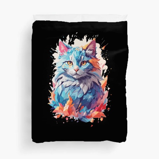 Cute Crystal Fantasy Cat Design Duvet Covers