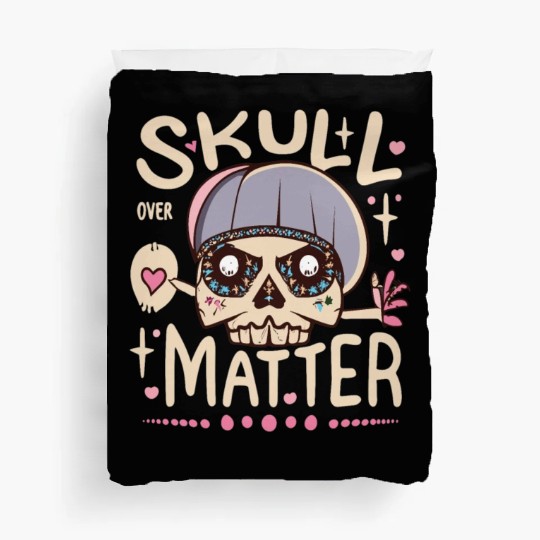 Totenkopf Skull Skulls Totenschädel Spruch Duvet Covers