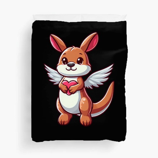 Angel Kangaroo Heart Wings Duvet Covers