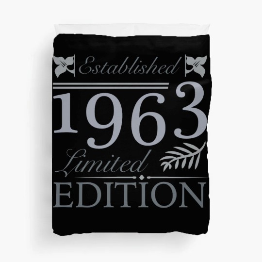 Established 1963 60th Birthday Duvet Covers