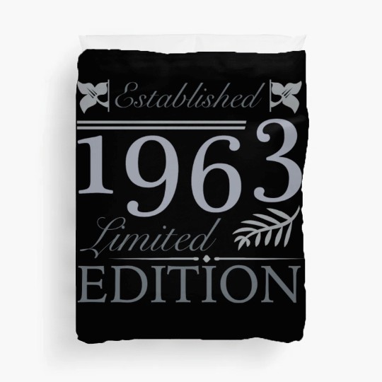 Established 1963 60th Birthday Duvet Covers