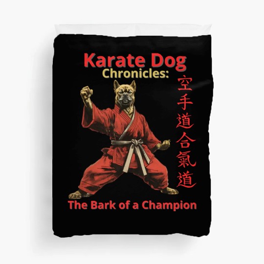 Karate Dog Chronicles: The Bark of a Champion Duvet Covers
